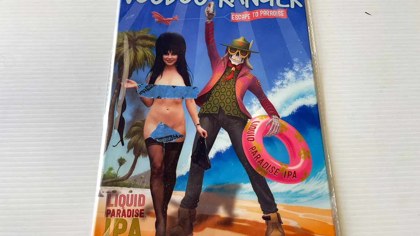 New Belgium Voodoo Ranger Liquid Paradise IPA Elvira Metal Sign (T5)