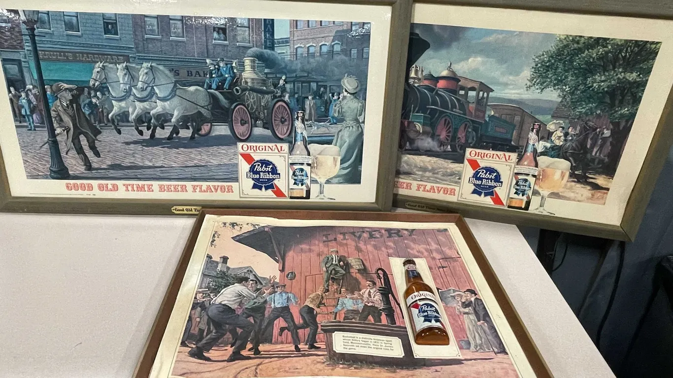 Pabst Blue Ribbon Cardboard Lithographs (T1)