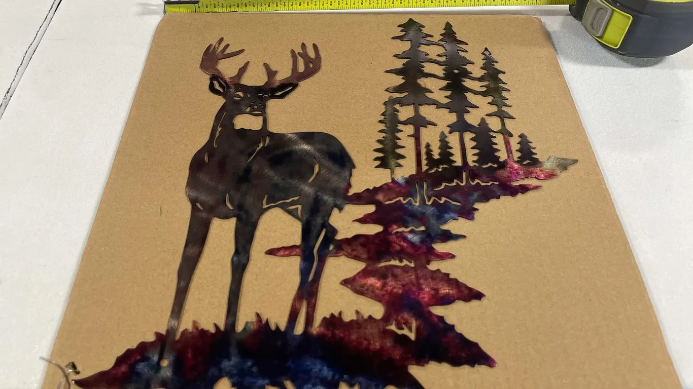 Laser Cut Metal Deer Sign (T-2)
