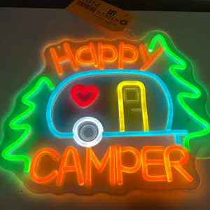 Happy Camper LED Neon Style Light (T6)