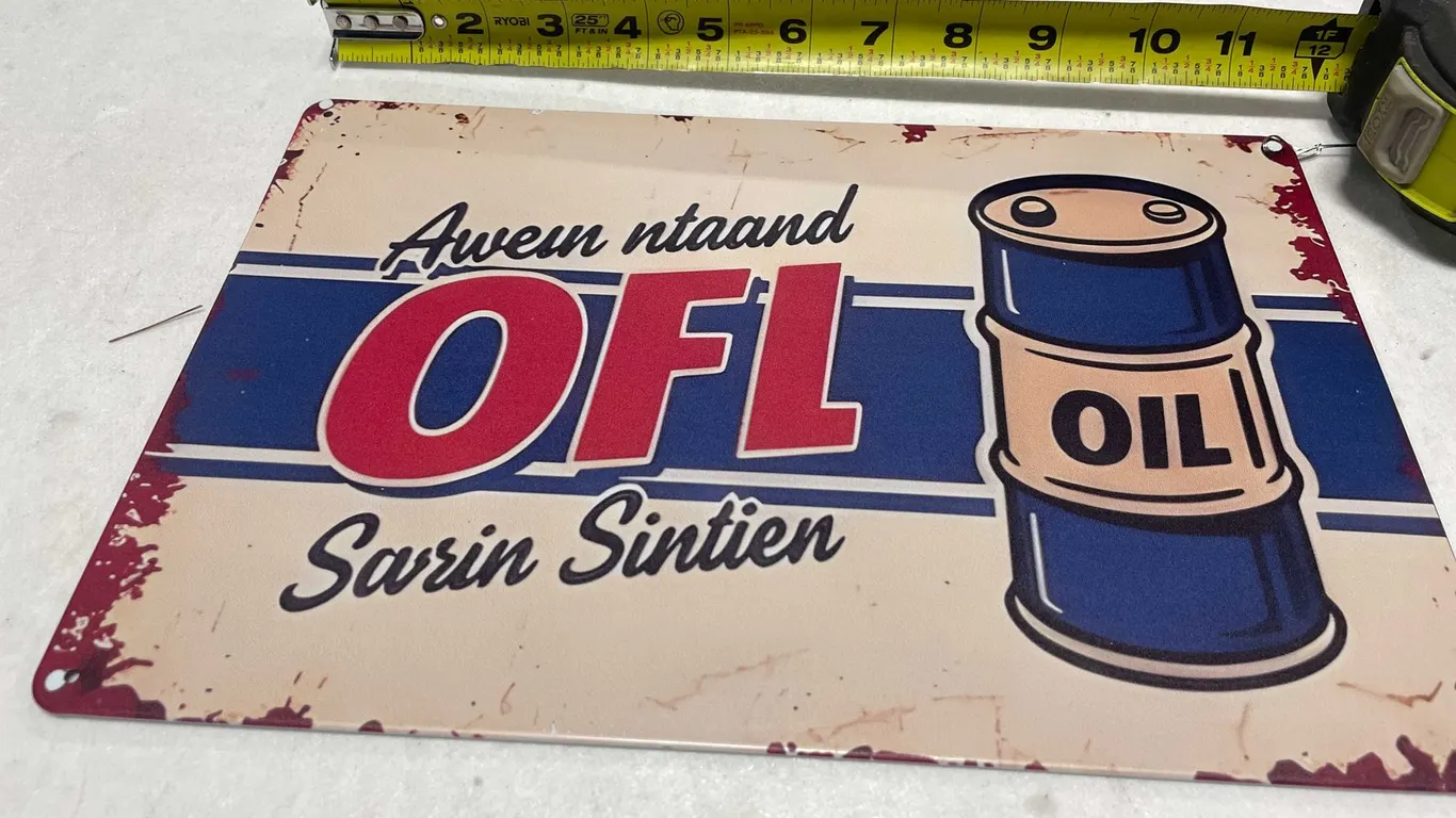 Metal Novelty Sign (T-2)