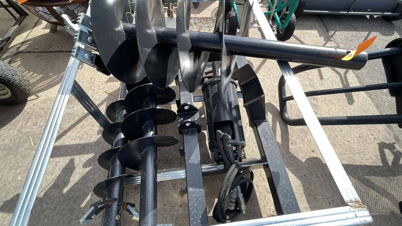 JCT Skid Steer Hydraulic Auger Drive and Bits