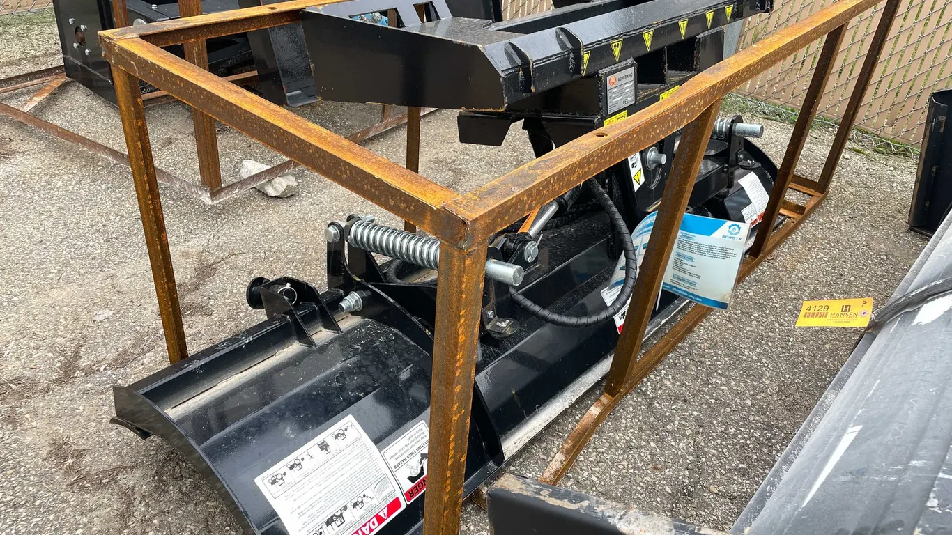 AGT 84" Hydraulic Angle Skid Steer Snow Plow (012)