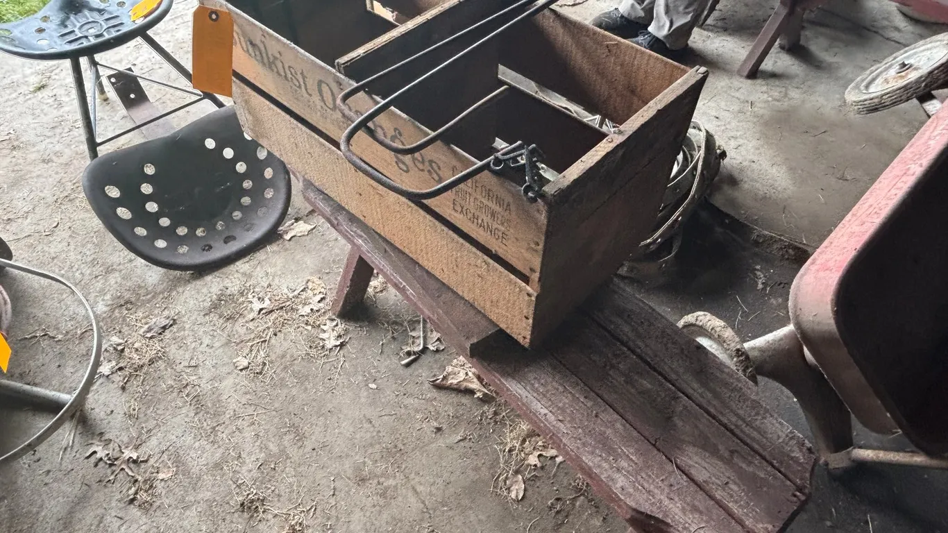 (2) Wooden Benches and Wooden Crate