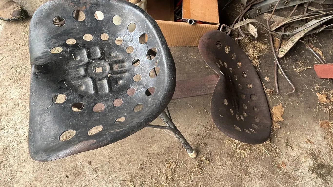 (2) Vintage Tractor Seats