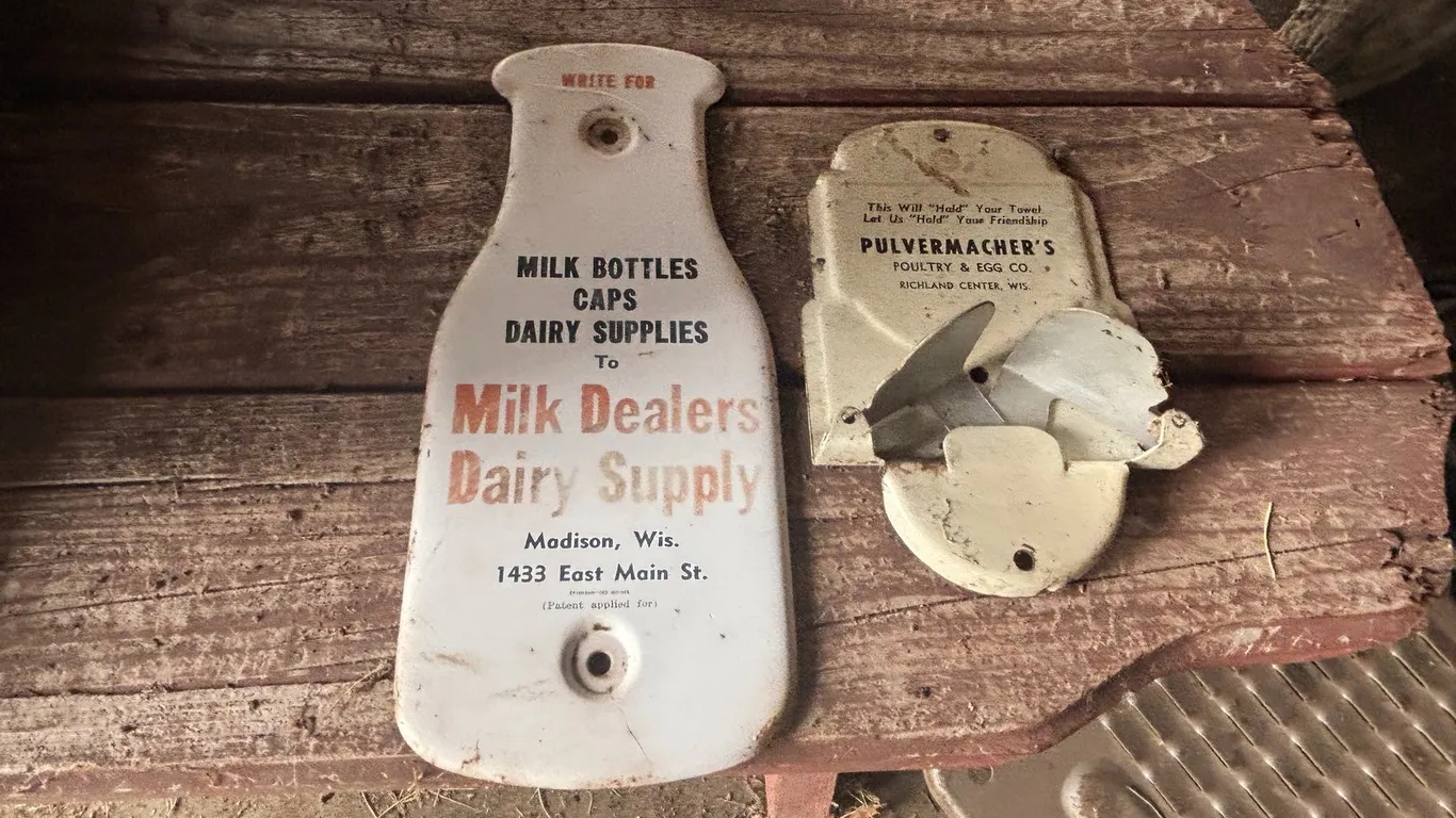 (2) Vintage Metal Advertising Pieces