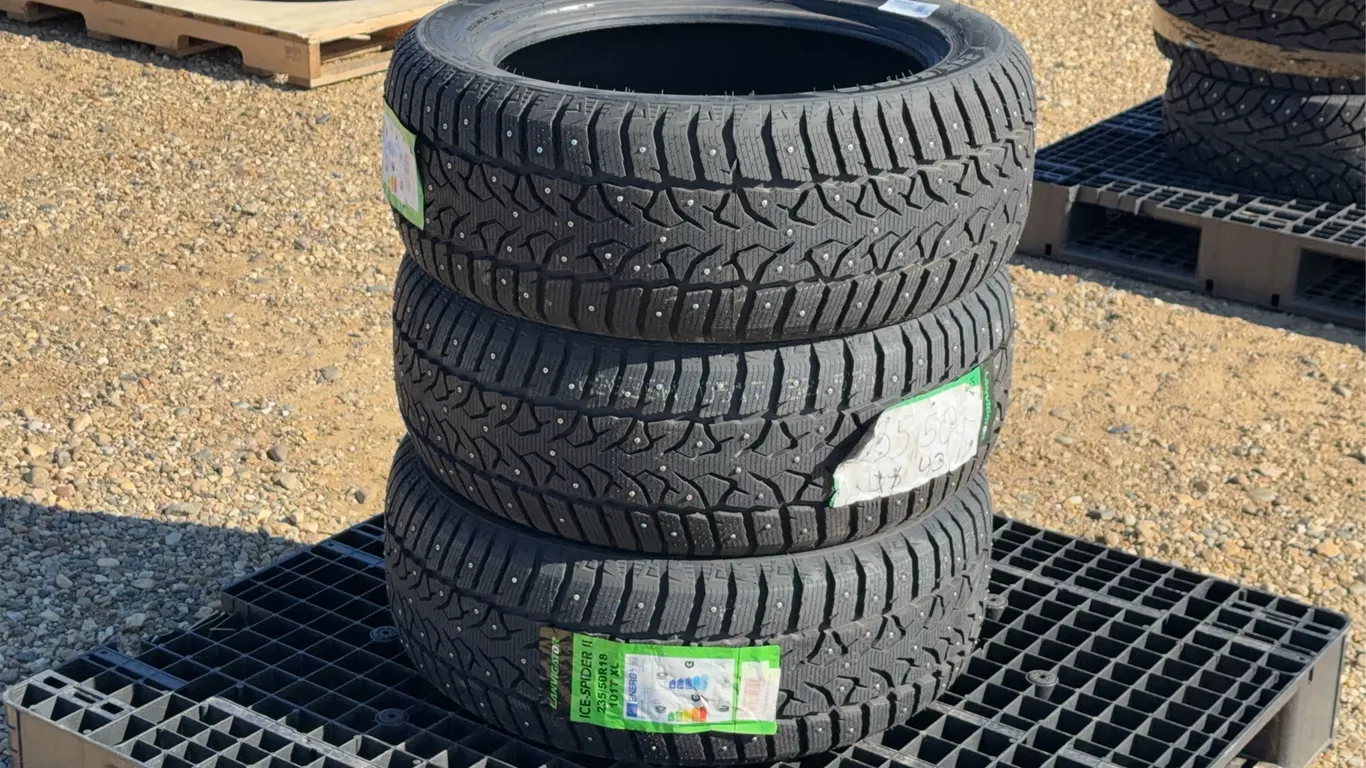 QTY of (3) 235/50R18 Ice-Spider II Studded Tires without Rims