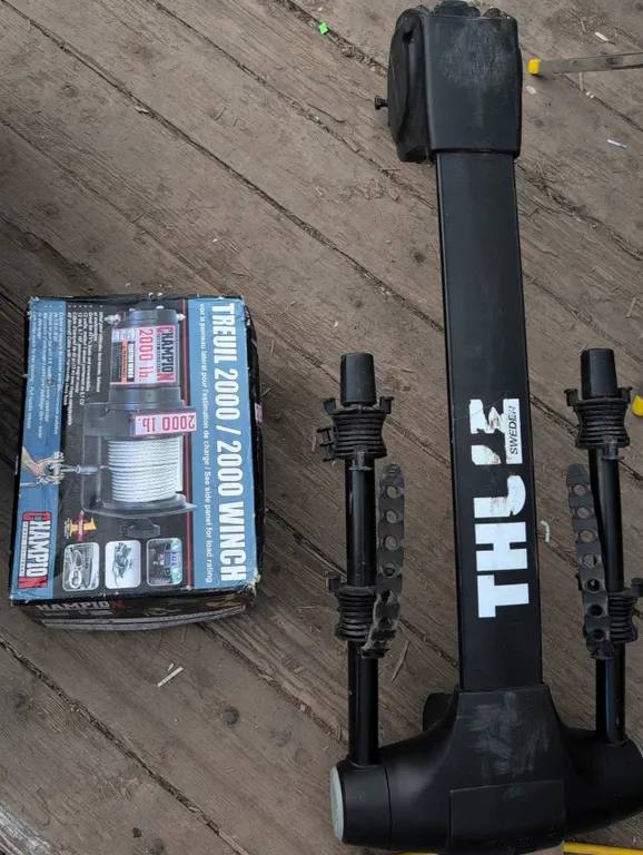 Thule Bike Rack and Champion 2000 lb Winch with Box