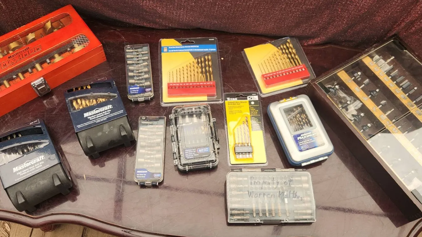 Mastercraft Drill Bit, Nut Setter, and Router Bit Sets with Storage Cases