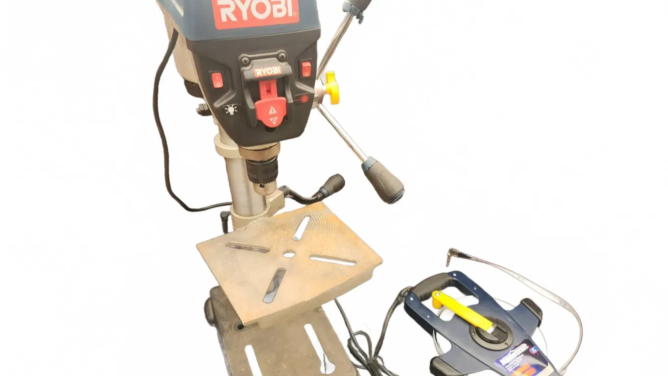 Ryobi Bench Drill Press and Mastercraft Tape Measure