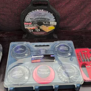 Freud Box Joint Cutter, Mastercraft Angle Grinder Kit, Hole Saw Kit, Jobmate Knife Set