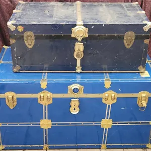 Blue Storage Trunks, Sears Sani-Gard and Union Trunk & Baggage
