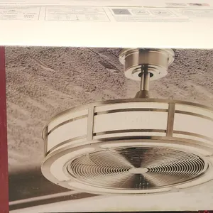 Home Decorators Collection 23-Inch LED Drum Ceiling Fan, Indoor/Outdoor, Model 1001 092 505