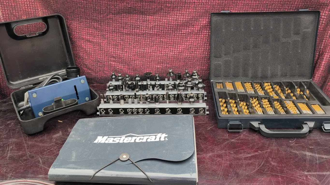 Mastercraft Drill Bit Set, Router Bit Set, Drill Doctor 350X