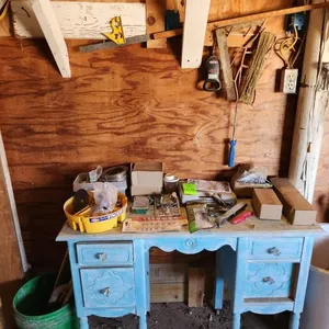Desk, Desk Contents, & Contents on Wall
