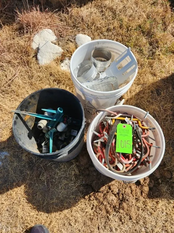 Buckets Of Misc. Hardware, Plumbing, & Hooks