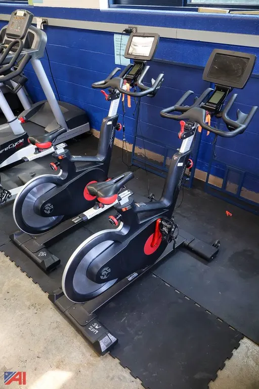 (2) Life Fitness Stationary Exercise Bikes