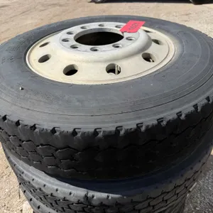 Lot (4) Used Tires/Aluminum Wheels 11R24.5