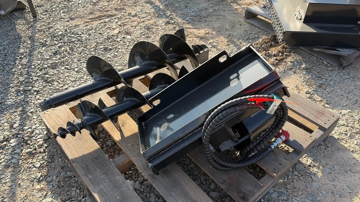 Unused Mini Skid Steer Auger Attachment W/(2) Bits