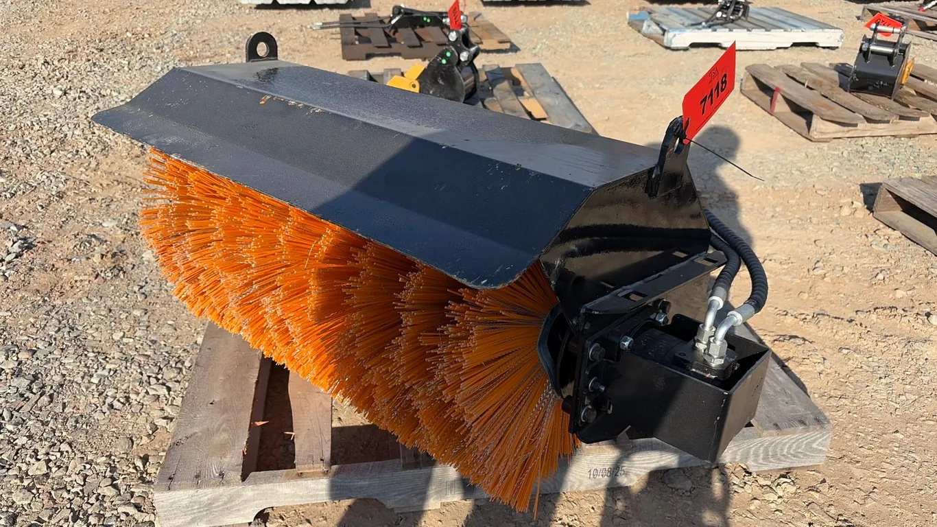 Approx. 38" Unused Mini Skid Steer Sweeper Attachment