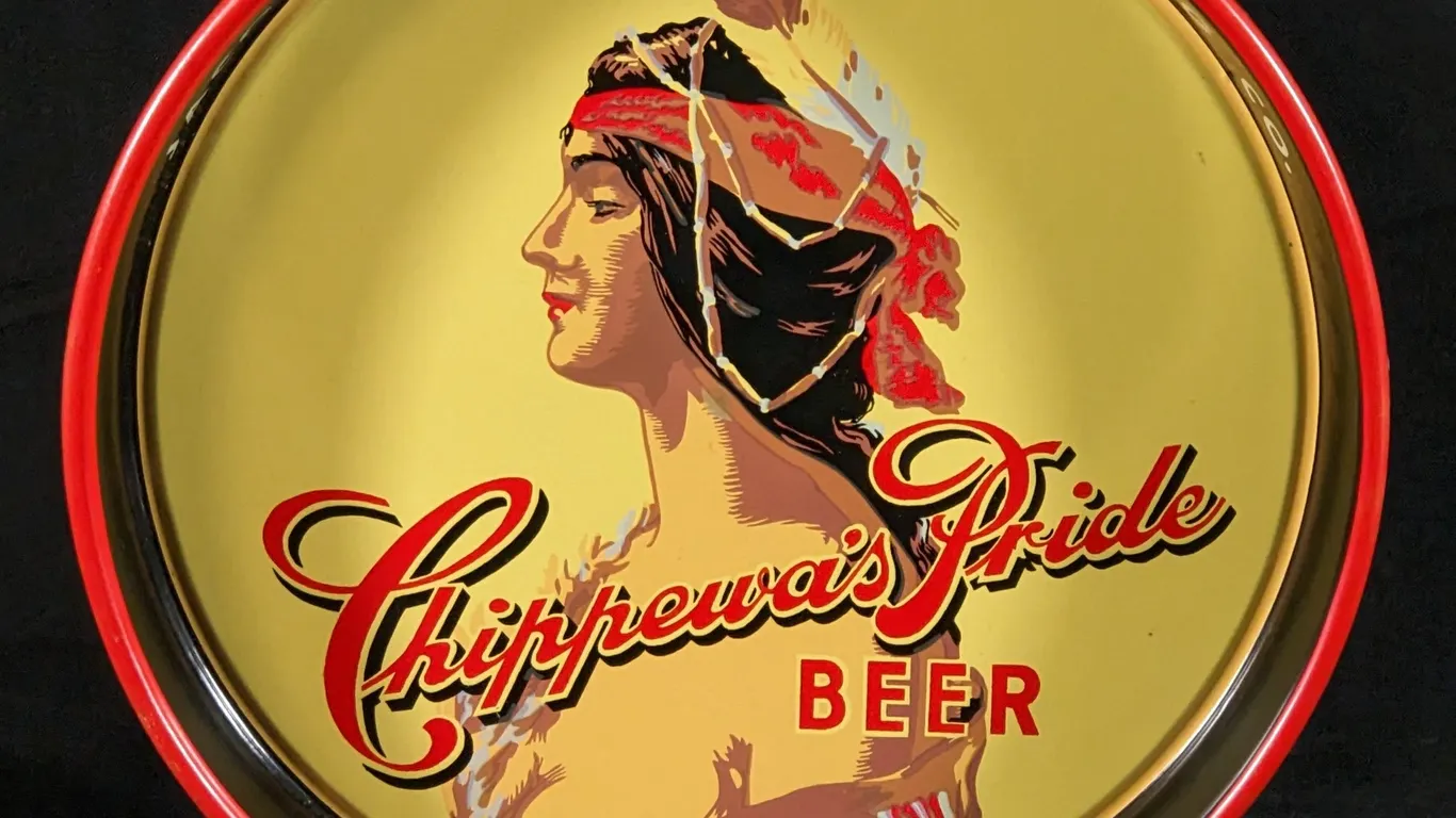 JACOB LEINENKUGEL BREWING CHIPPEWA'S PRIDE BEER TRAY WISCONSIN
