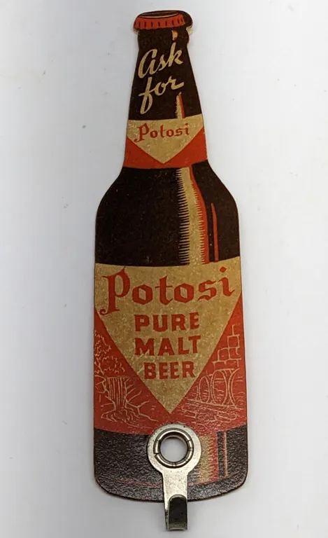 POTOSI BEER BOTTLE SHAPED CALENDAR OR KEY HOLDER