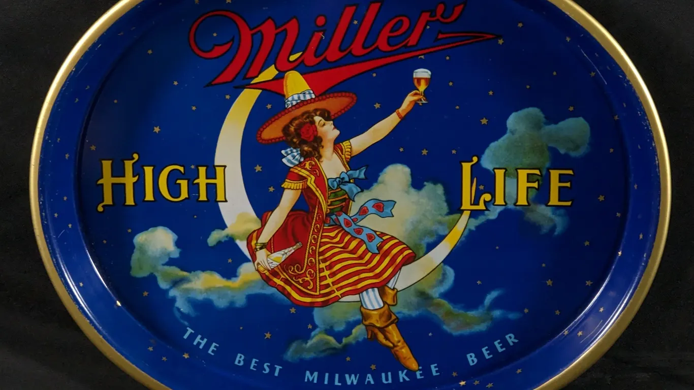 BEER TRAY MILLER HIGH LIFE BEER MILWAUKEE WISCONSIN