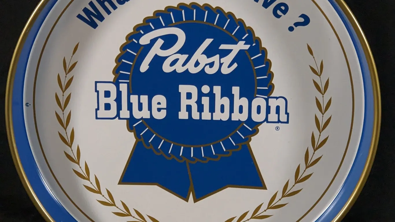 BEER TRAY PABST BLUE RIBBON BEER MILWAUKEE WISCONSIN