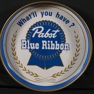 BEER TRAY PABT BLUE RIBBON BEER MILWAUKEE WISCONSIN