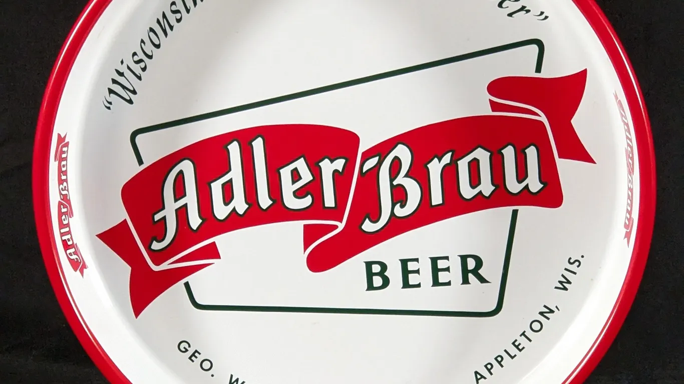 BER TRAY ADLER BRAU BEER GEO WALTERS BREWING APPLETON WISCONSIN