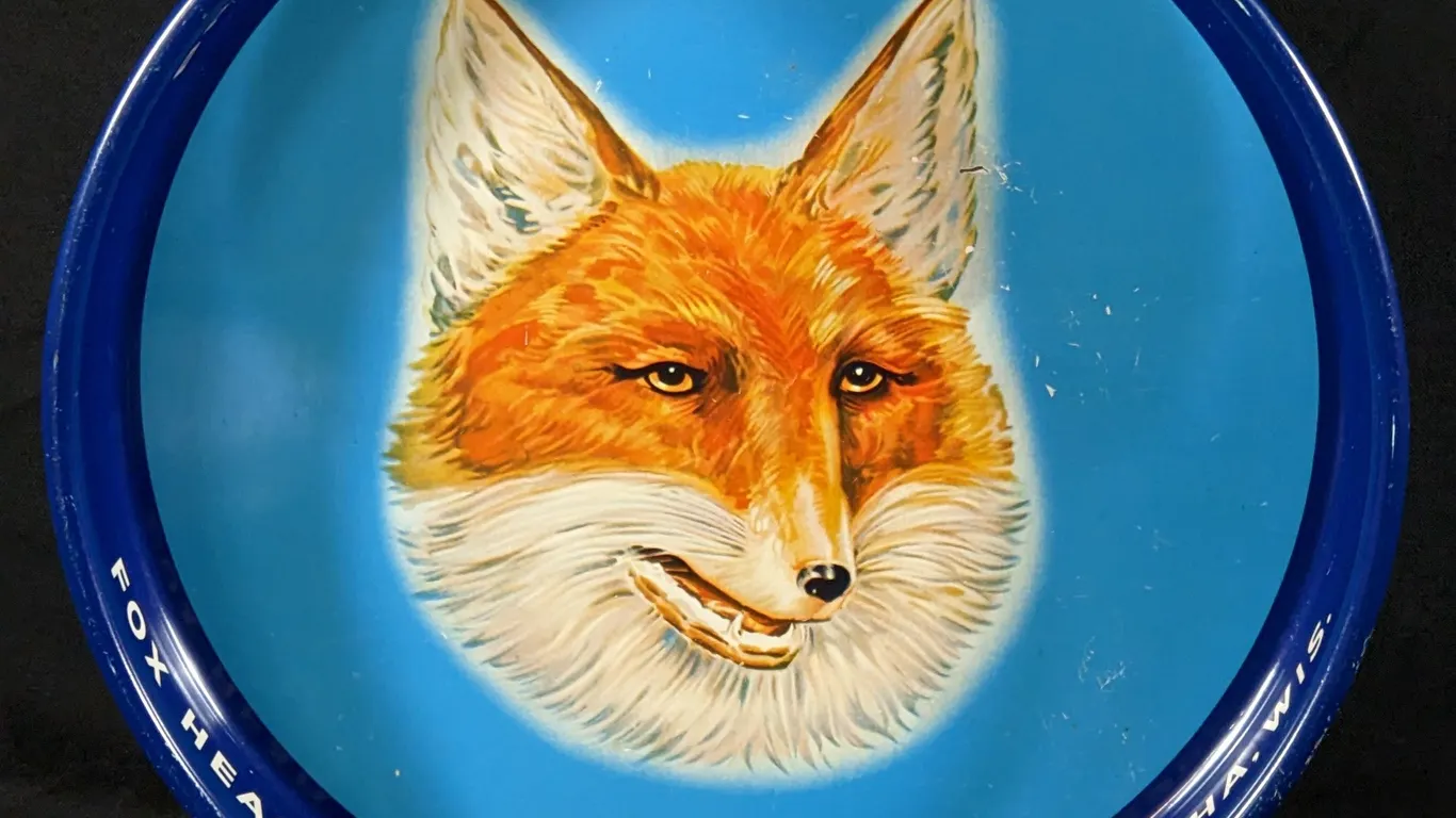 BEER TRAY FOX HEAD 400 BREWED WITH WAUKESHA WATER WISCONSIN