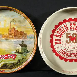 2 BEER TRAYS BUDWEISER DU QUOIN STATE FAIR & FALLS CITY
