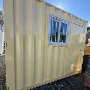 10' Storage Container With 1 Door + 1 Window has a hole on one side, see photos ~New!