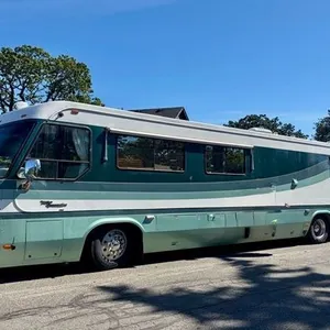 1996 MONACO THE EXECUTIVE, MOTORHOME, GREEN & WHITE, VIN 1RF120512T1012058
