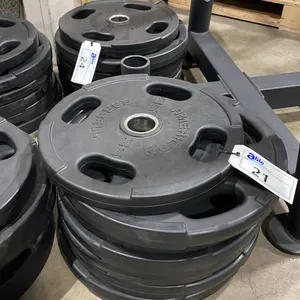 7 AMERICAN BARBELL COMMERCIAL EXERCISE RUBBER OLYMPIC PLATES 6-45LB & 1-35LB