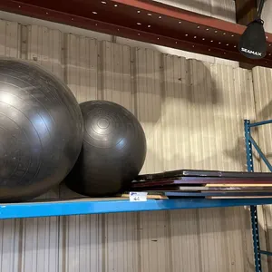 2 EXERCISE BALLS & ASSORTED FRAMED MIRRORS