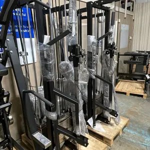 GYMLECO 215DK COMMERCIAL MULTI GYM/8-STATION WITH CABLE CROSS *2 PALLETS & BAR*