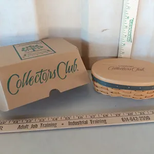 2001 Longaberger Collectors Club Harmony Basket No. 5 W/ Lid, & Box 6.5"X4.75"X2.5"