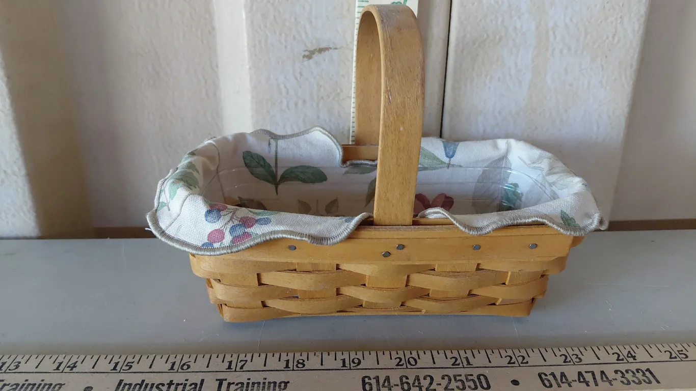 2000 Longaberger Horizon Of Hope Basket W/Liner & Protector 8"X4.25"X6"