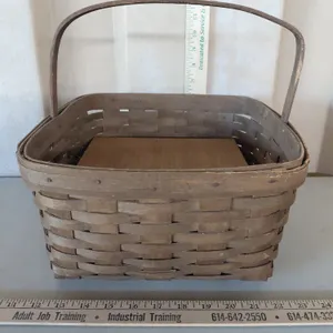 1981 Longaberger Pie Basket W/Riser 12.5"X12.25"X11", Some Damage