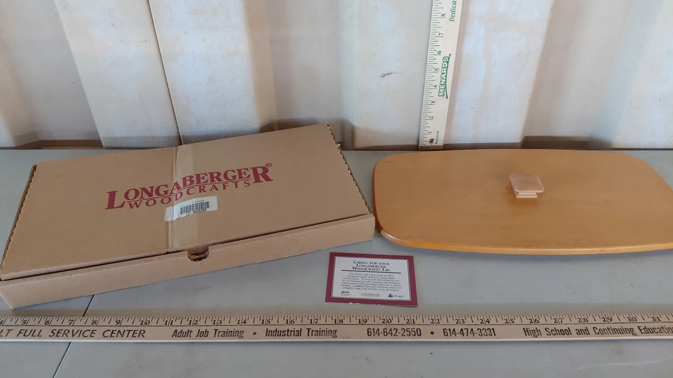Longaberger Magazine Wood Lid 15.75"X8.5" (Fits Lot 44)