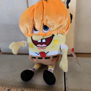 2005 TY Beanie Babies Spongebob Pumpkin Mask