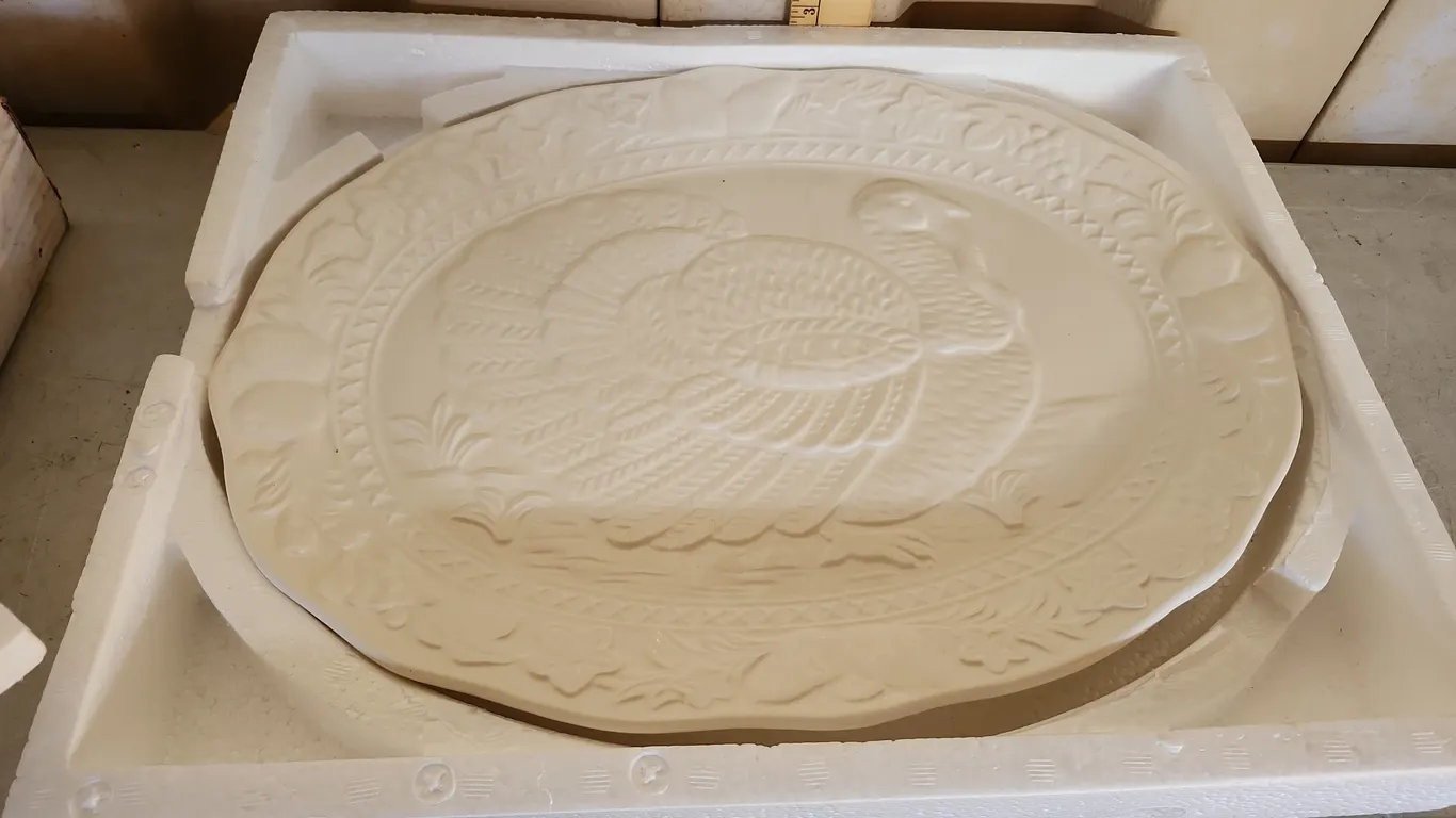 New Ceramic Turkey Platter 18"X14"