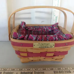 1993 Longaberger Christmas Collection Bayberry Basket W/Liner 9.5"X9"X4"