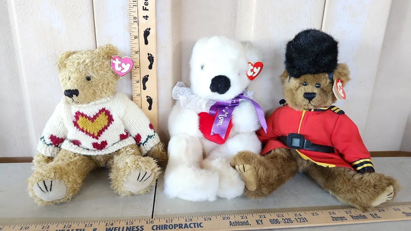 3 Large TY Bears