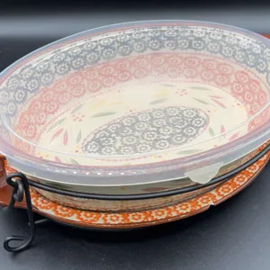 Temptations Old World 2.5 Quart Casserole Dish & Accessories