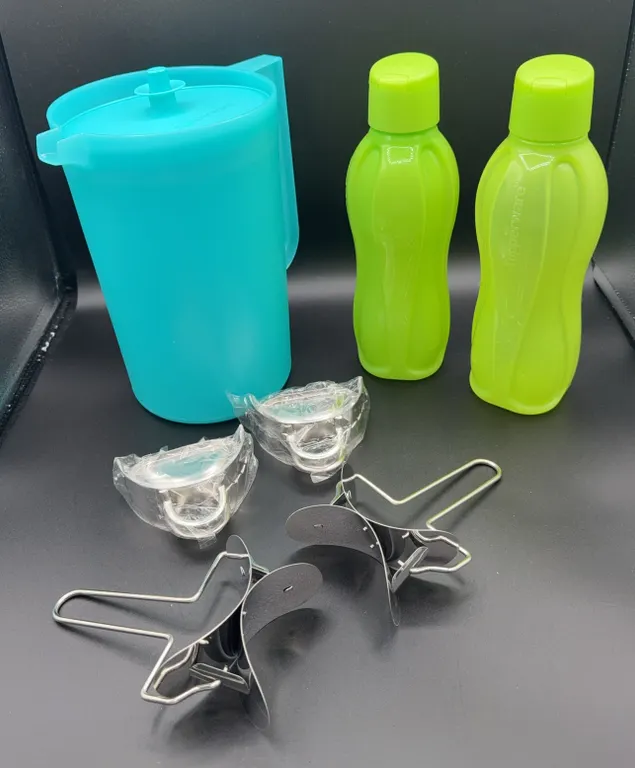 Tupperware Pitcher & Water Bottles, Hand Pie Makers, Dumpling Roller