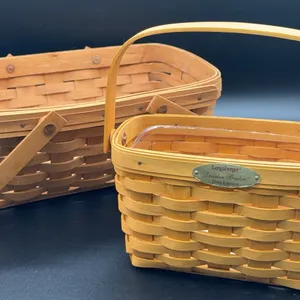 2 Small Longaberger Baskets - 2000 Dresden Basket