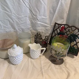 Candles, Cast Iron Chicken Decor and More