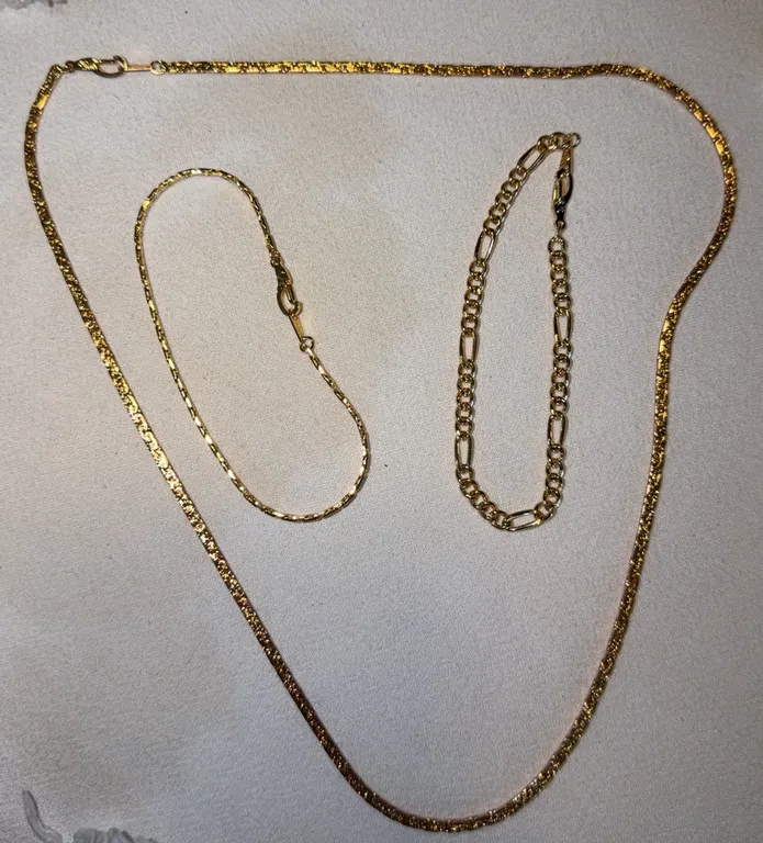 14k GP Necklace and bracelet 